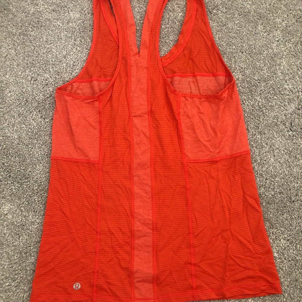 Lululemon orange racerback tank top